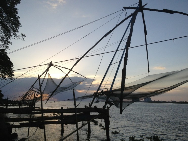 Chinese fishnets in Fort Kochin (Kochi), Kerala