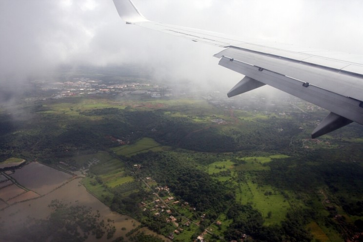 Lądujemy na lotnisku Dabolim, Goa, Indie