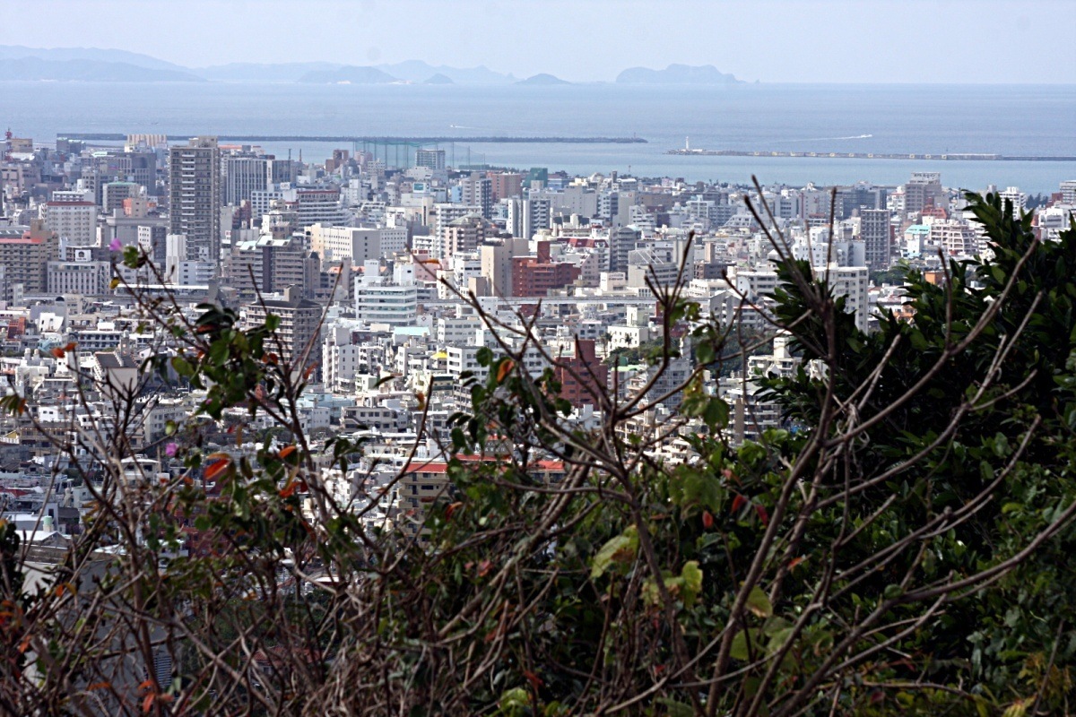 Panorama miasta Naha, Okinawa, Japonia