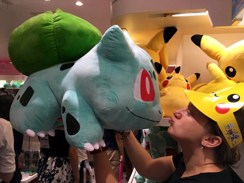 Bulbasaur i ja! W Pokemon Center, Yokohama