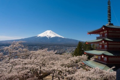 Góra Fuji: Widok na górę Fuji i pagodę Chureito (fot. Małgorzata Jurkowska)