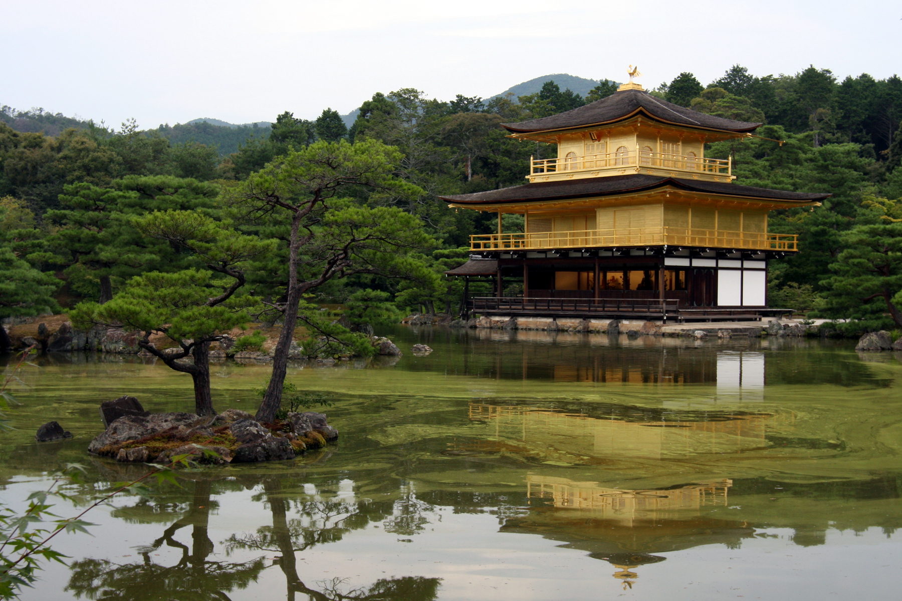 Najpiękniejsze ogrody japońskie w Japonii: ogród przy Złotej Świątyni, Kinkaku-ji / Kinkakuji / Kinkakuji Garden (金閣寺), Kioto, prefektura Kioto
