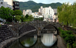 Ciekawe miejsca w Japonii: Most Okularowy - Meganebashi, Nagasaki (fot. Maja Balińska)