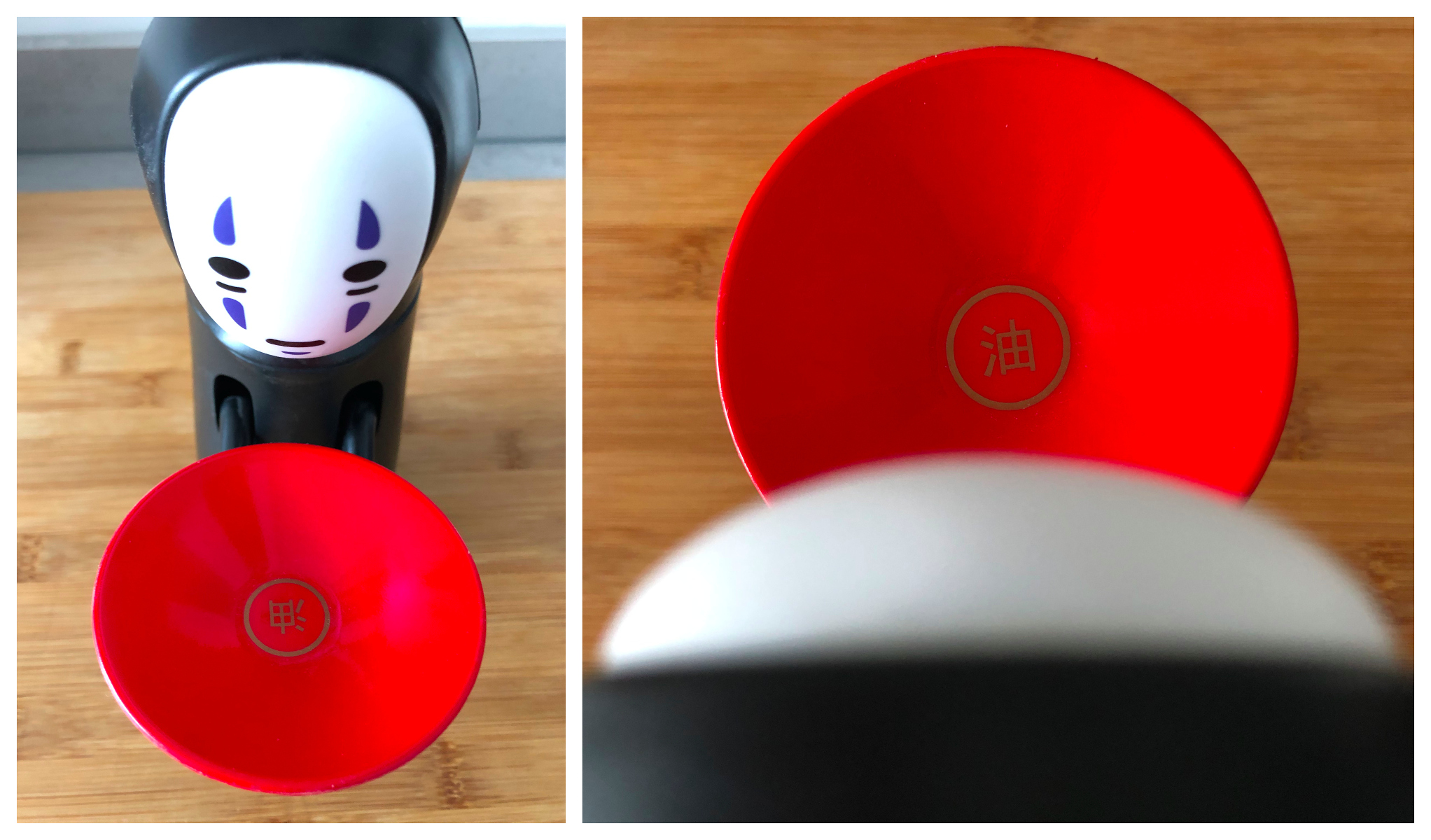 Kaonashi No-Face god with rayu oil plate