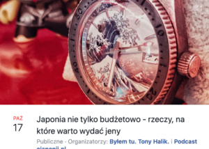 Japonia nie tylko budżetowo - rzeczy, na które warto wydać jeny (zaproszenie na spotkanie LIVE)